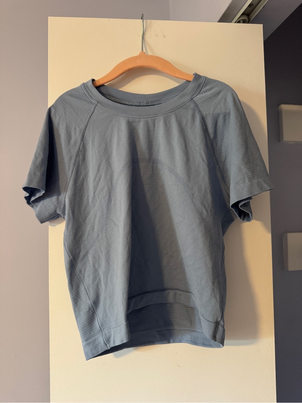Lululemon Light Blue Women's Performance Short-Sleeve Top